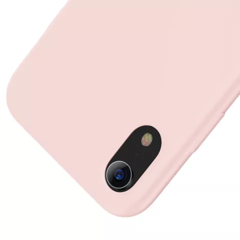 Coque en gel de silicone liquide Baseus Original LSR Series la coque compatible avec iPhone XR - Rose