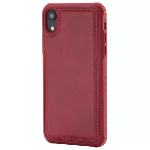 &Eacute;tui en cuir rouge magn&eacute;tique compatible avec iPhone XR - Rouge