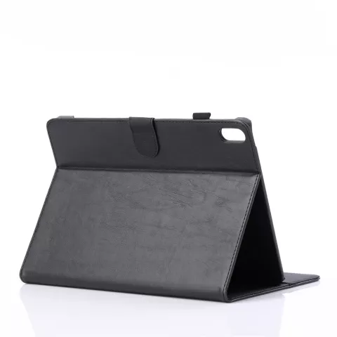Cuir De Style R&eacute;tro compatible avec iPad Pro 12,9 Pouces 2018 Portefeuille De Couverture De Portefeuille - Noir