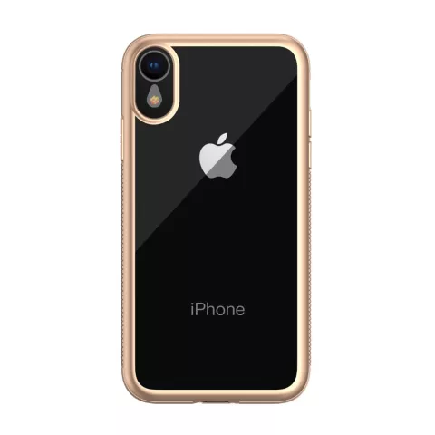 Coque transparente LEEU Design Gold pour iPhone XR - Or
