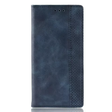 Etui en similicuir de style portefeuille vintage pour iPhone XS Max - Bleu