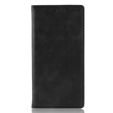 Etui Portefeuille Vintage en faux cuir iPhone X XS - Etui noir