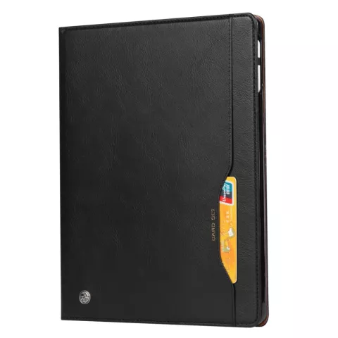 Cuir compatible avec iPad Pro 12,9 pouces 2018 Housse Portefeuille Bourse - Noir compatible avec Apple Pencil