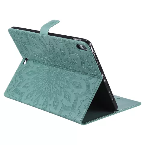 &Eacute;tui portefeuille en cuir de tournesol pour iPad Pro 11 pouces 2018 - Vert