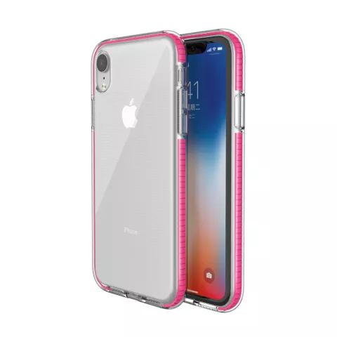 Coque de protection color&eacute;e pour iPhone XR Coque arri&egrave;re TPE TPU - Rose