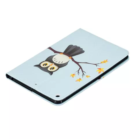 &Eacute;tui &agrave; rabat en cuir pour hibou standard iPad mini 4 5 - Bleu clair