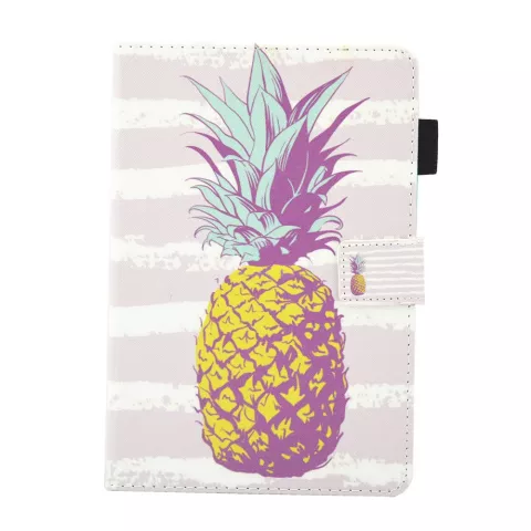 Ananas Ananas Flip Case Cuir Housse Pliante compatible avec iPad Mini 1 2 3 4 5 - Rose Clair Blanc