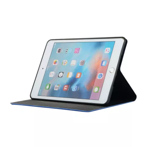 &Eacute;tui &agrave; rabat en jean denim compatible avec iPad mini 4 5 - Bleu