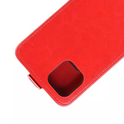 Etui Portefeuille Vertical en Similicuir Flip pour iPhone 11 Pro Max - Rouge