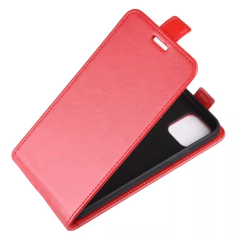 &Eacute;tui portefeuille en simili cuir &agrave; rabat vertical &eacute;tui compatible avec iPhone 11 Pro Max - Rouge