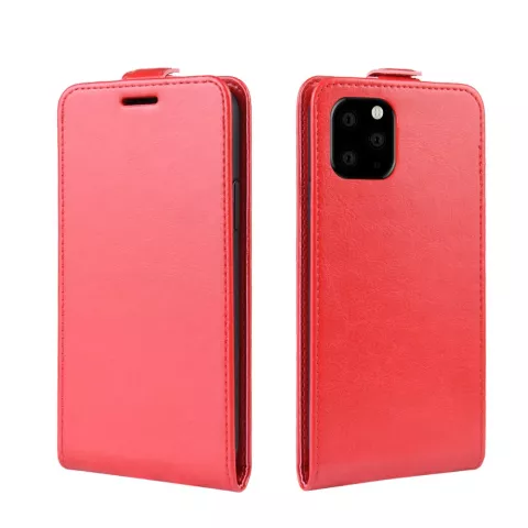 &Eacute;tui portefeuille en simili cuir &agrave; rabat vertical &eacute;tui compatible avec iPhone 11 Pro Max - Rouge