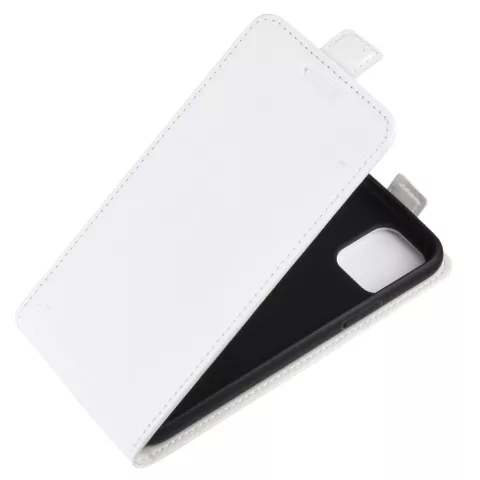 &Eacute;tui portefeuille en simili cuir &agrave; rabat vertical &eacute;tui compatible avec iPhone 11 Pro Max - Blanc
