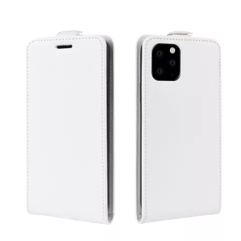 &Eacute;tui portefeuille en simili cuir &agrave; rabat vertical &eacute;tui compatible avec iPhone 11 Pro Max - Blanc