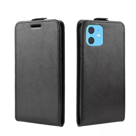 &Eacute;tui portefeuille en simili cuir &agrave; rabat vertical &eacute;tui compatible avec iPhone 11 - Noir