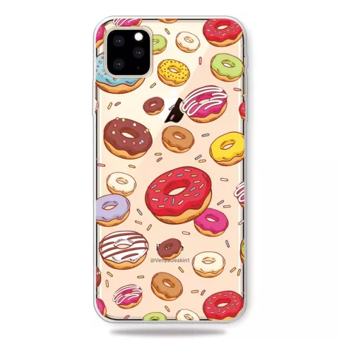 Coque Flexible Donuts Joyeux compatible avec iPhone 11 Pro TPU - Transparente