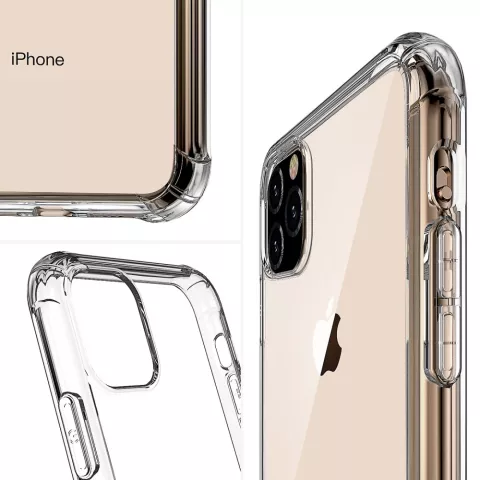 Coque antichoc transparente protection TPU compatible avec iPhone 11 Pro - Transparent