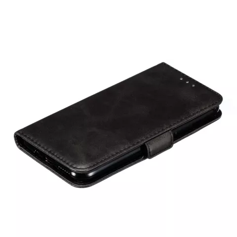 &Eacute;tui portefeuille en cuir pour biblioth&egrave;que portefeuille compatible avec iPhone 11 Pro - Noir