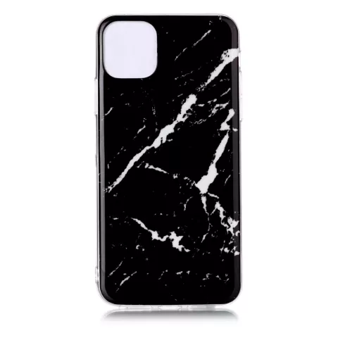 Coque iPhone 11 Pro Max Marble Pattern Pierre Naturelle Noire