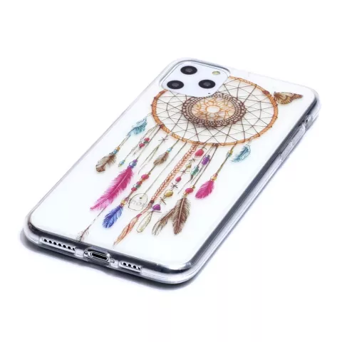 Dream Catcher Mandala Web Perles Couleur Spiritual Case TPU compatible avec iPhone 11 Pro Max - Transparent