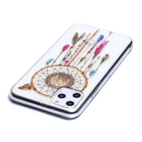 Dream Catcher Mandala Web Perles Couleur Spiritual Case TPU compatible avec iPhone 11 Pro Max - Transparent