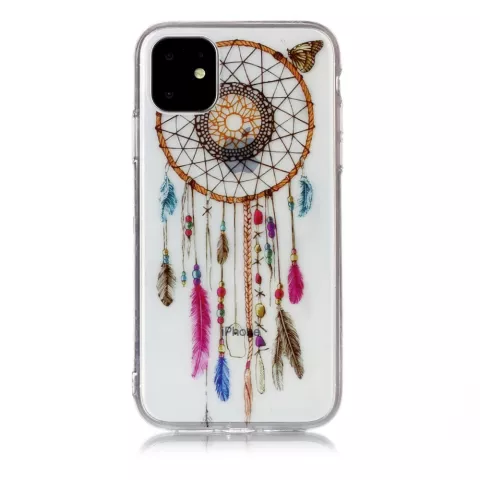 Dream Catcher Mandala Web Perles Couleur Spiritual Case TPU compatible avec iPhone 11 - Transparent