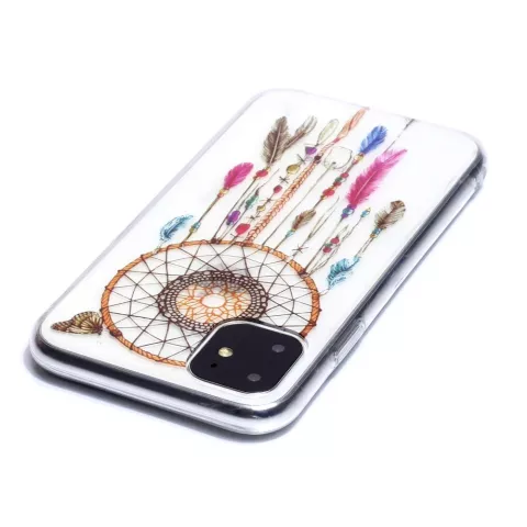 Dream Catcher Mandala Web Perles Couleur Spiritual Case TPU compatible avec iPhone 11 - Transparent