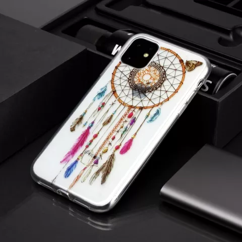 Dreamcatcher Mandala Web Beads Color Spiritual Case Case TPU iPhone 11 - Transparent