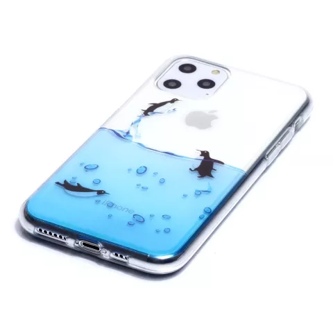 Coque Pingouin Coque en TPU compatible avec iPhone 11 Pro - Transparente