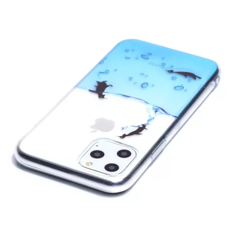 Coque Pingouin Coque en TPU compatible avec iPhone 11 Pro - Transparente