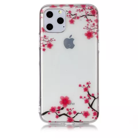 Coque Nature Fleurs Branches Rose TPU iPhone 11 Pro - Transparente