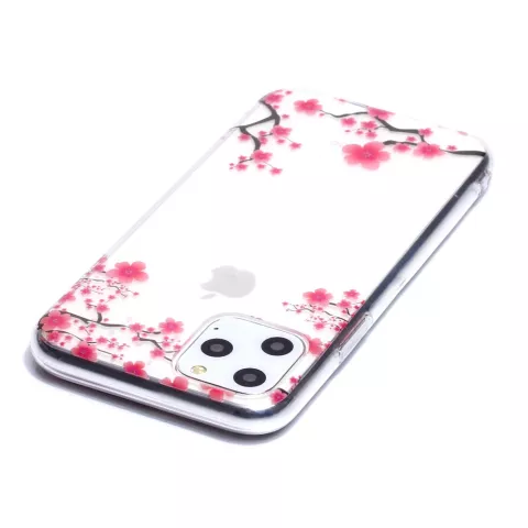 Coque Nature Fleurs Branches Rose TPU iPhone 11 Pro - Transparente