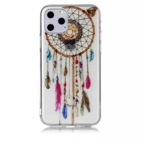 Dream Catcher Mandala Web Perles Couleur Spiritual Case TPU compatible avec iPhone 11 Pro - Transparent