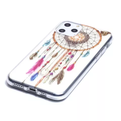 Dream Catcher Mandala Web Perles Couleur Spiritual Case TPU compatible avec iPhone 11 Pro - Transparent