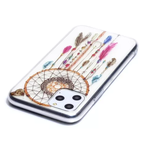 Dream Catcher Mandala Web Perles Couleur Spiritual Case TPU compatible avec iPhone 11 Pro - Transparent