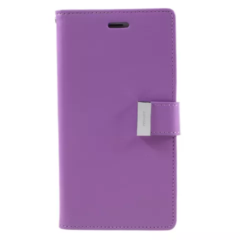 &Eacute;tui Portefeuille 7 Cartes Mercury Goospery Leather iPhone 7 Plus 8 Plus - Violet