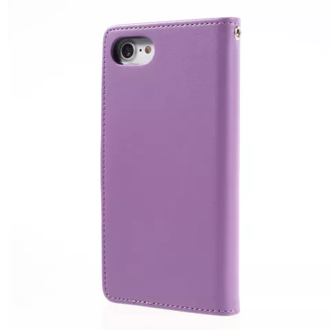 &Eacute;tui Portefeuille Mercury Goospery Leather pour iPhone 7 8 SE 2020 SE 2022 - 7 cartes - Violet