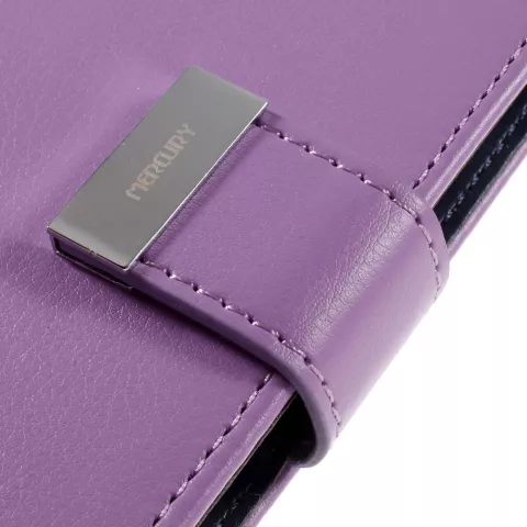 &Eacute;tui Portefeuille Mercury Goospery Leather pour iPhone 7 8 SE 2020 SE 2022 - 7 cartes - Violet