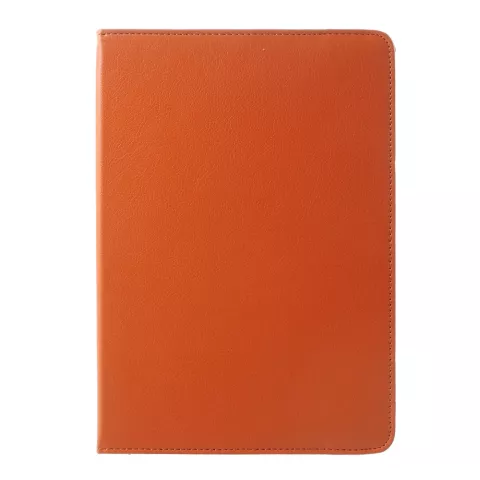 Housse de protection &agrave; rabat en cuir artificiel 360 tours - convient compatible avec iPad 2017 2018 - Orange