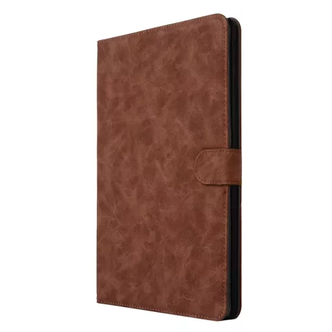 &Eacute;tui en simili cuir vintage compatible avec iPad 2017 2018 - Portefeuille marron