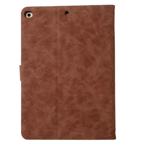 &Eacute;tui en simili cuir vintage compatible avec iPad 2017 2018 - Portefeuille marron