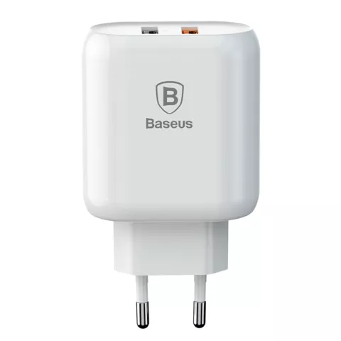 Chargeur double USB Baseus Bojure Series QC3.0 - Blanc