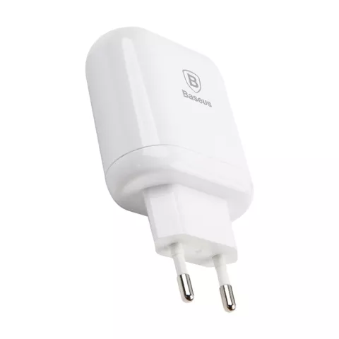 Chargeur double USB Baseus Bojure Series QC3.0 - Blanc