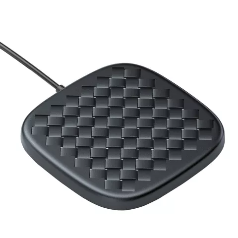 Baseeus BV Woven Texture 10W 7.5W Wireless Qi Charging pad - Noir