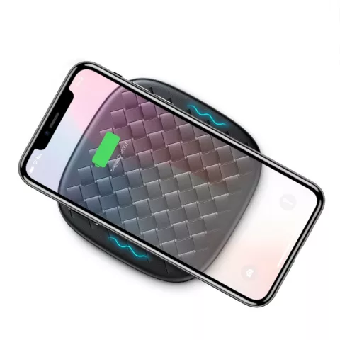 Baseus BV Texture Tiss&eacute;e 10W 7.5W Tapis De Charge Qi Sans Fil - Noir
