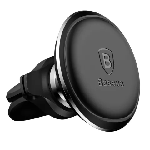 Support de t&eacute;l&eacute;phone &agrave; grille de ventilation magn&eacute;tique &agrave; 360 degr&eacute;s Baseus compatible avec iPhone Samsung - Noir