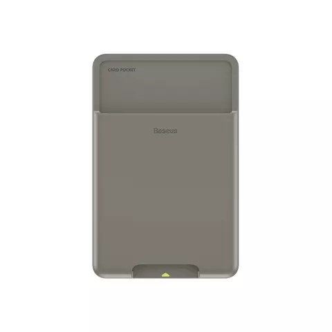 Baseus Porte-cartes en silicone Porte-cartes pour smartphone pour l&#039;arri&egrave;re de votre t&eacute;l&eacute;phone - Gris fonc&eacute;