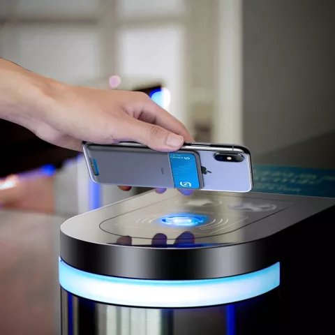 Baseus Porte-cartes en silicone Porte-cartes pour smartphone pour l&#039;arri&egrave;re de votre t&eacute;l&eacute;phone - Gris fonc&eacute;