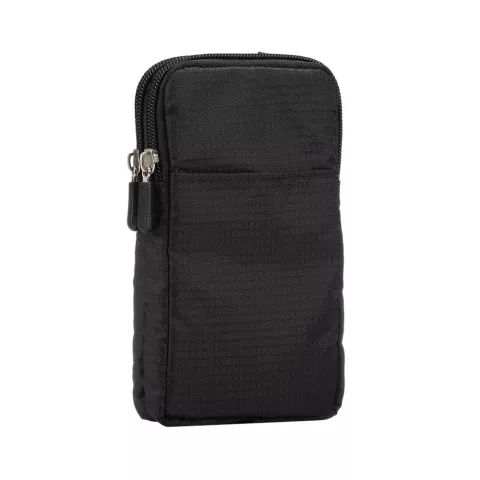 Sac banane sport universel avec mousqueton - Noir 16,5 x 9 x 3 cm