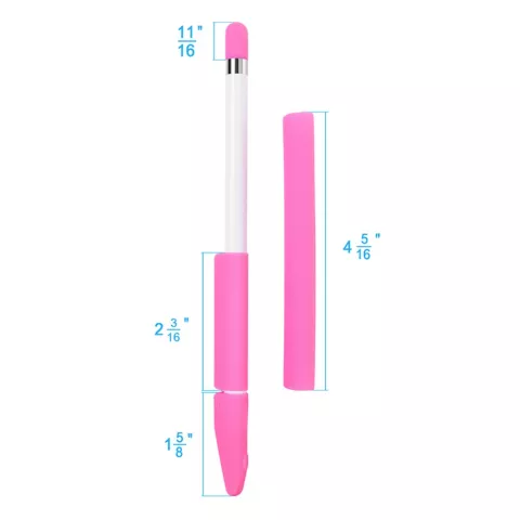 Housse de protection en silicone compatible avec Apple Pencil - Protection suppl&eacute;mentaire antid&eacute;rapante - Rose