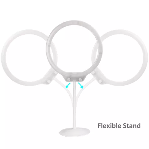 Zomei Lampe Selfie dimmable 3 couleurs lumi&egrave;re support pour smartphone vlogger - Blanc